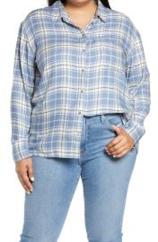 Treasure  amp  Bond Plaid Boyfriend Shirt  Plus Size    Nordstrom at Nordstrom